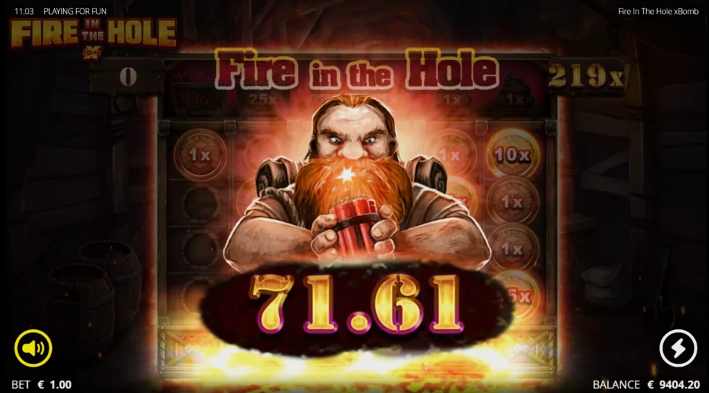 Крупный выигрыш в слоте Fire In The Hole
