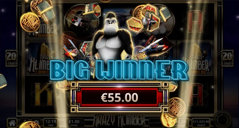 Крупный выигрыш в слоте Krazy Klimber