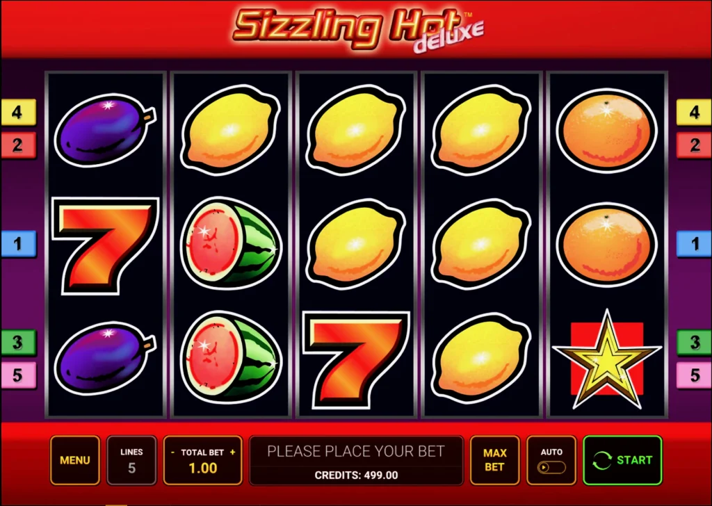Дизайн слота Sizzling Hot Deluxe в высоком разрешении