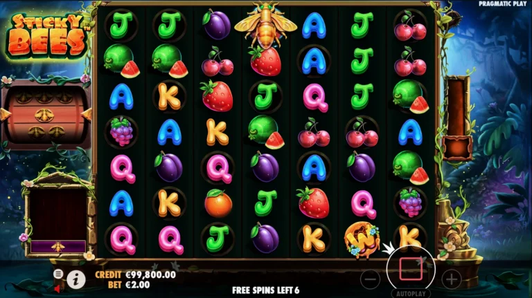Символы Bee Reel остаются активными на протяжении всей игры с фриспинами
