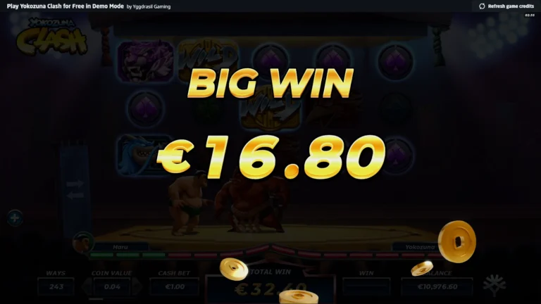 Крупный выигрыш в слоте Yokozuna Clash