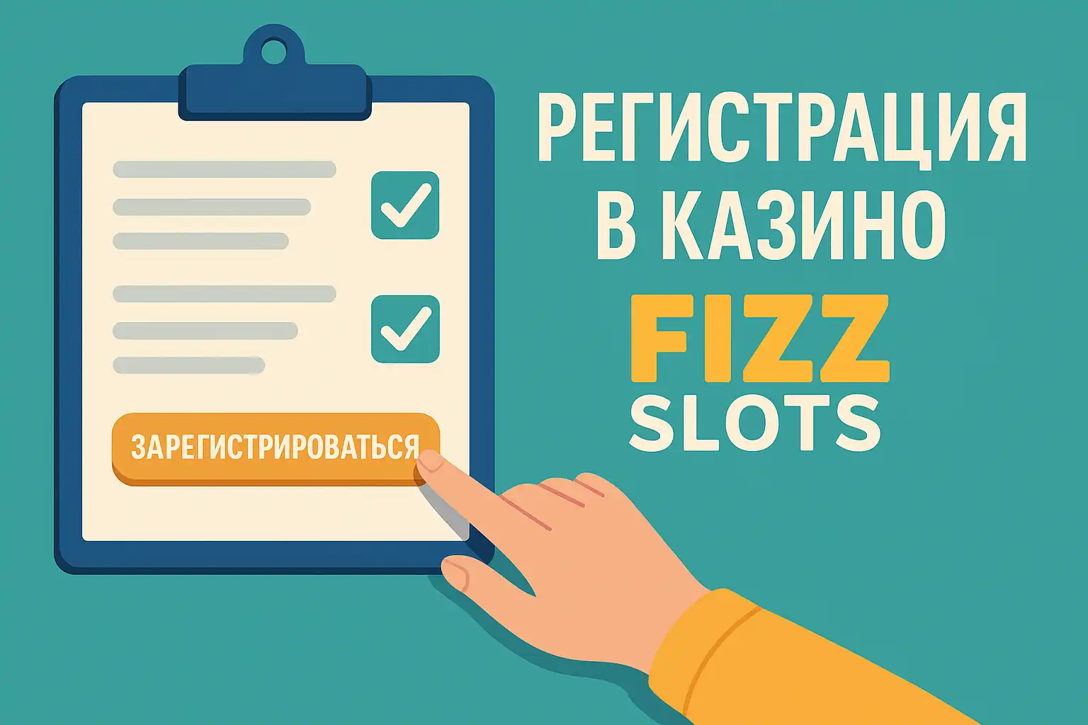Регистрация в казино Fizz Slots