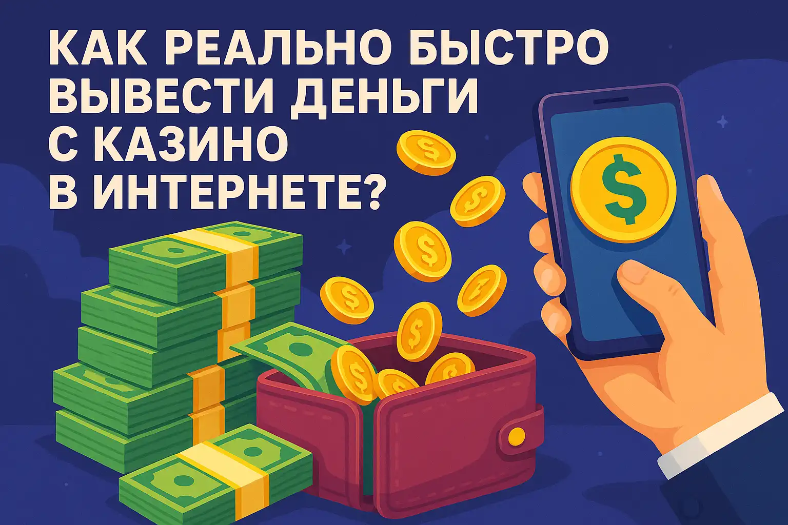 Как реально быстро вывести деньги с казино в интернете?