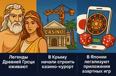 Легенды Древней Греции оживают, в Крыму начали строить казино-курорт, а в Японии легализуют приложения азартных игр